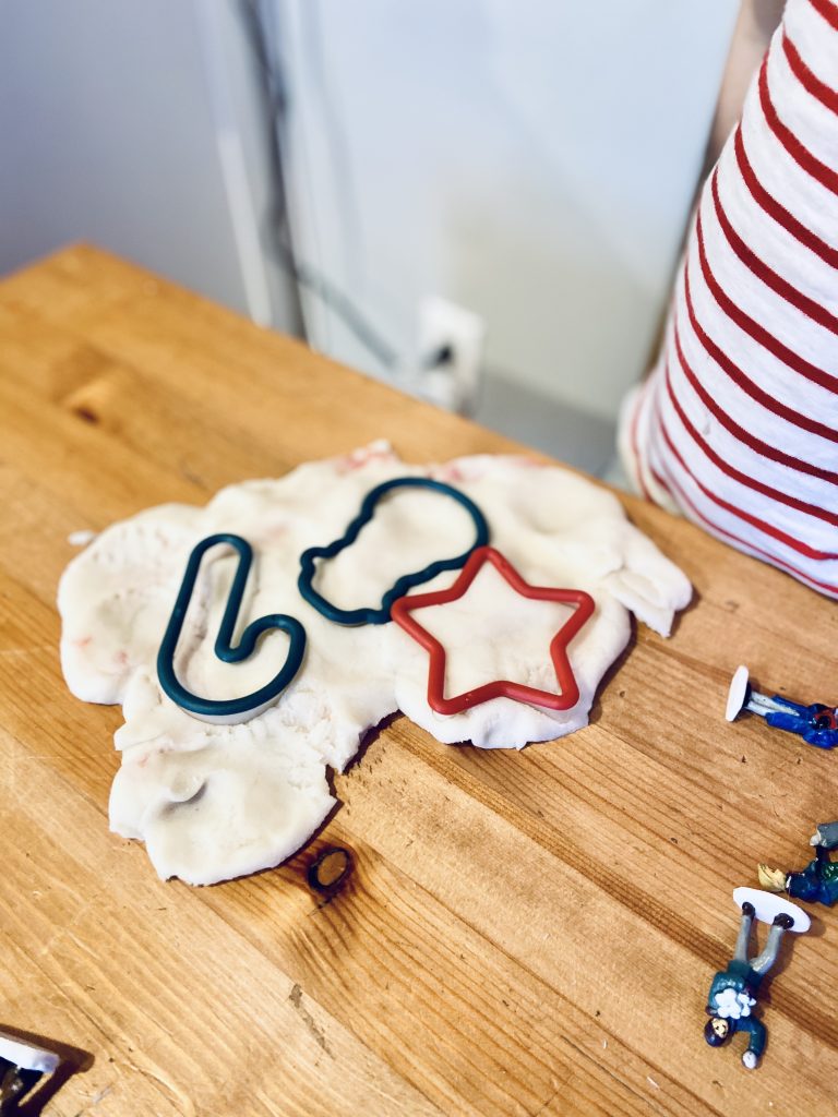 candy cane playdough